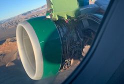 Pokrywa silnika spadła nad Las Vegas. Nagranie pasażerów