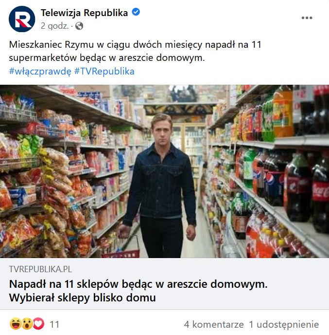 Wpadka TV Republika na Facebooku 