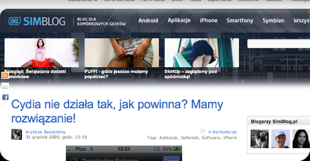 PreBrowser - wspaniała przeglądarka z Palma Pre w iPhonie
