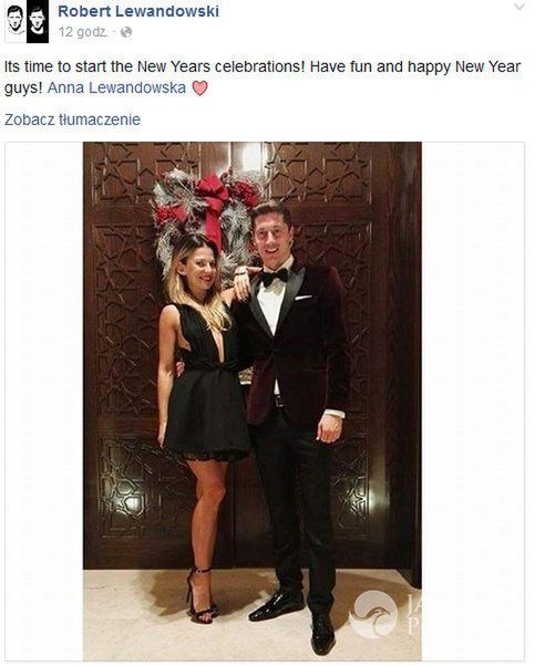 Życzenia noworoczne Anny i Roberta Lewandowskich