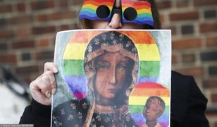 Wizerunek "tęczowej Maryi" powstał na bazie obrazu Matki Boskiej Częstochowskiej