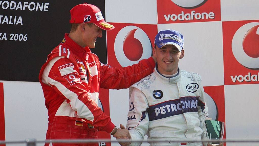 Materiały prasowe / Na zdjęciu: Michael Schumacher i Robert Kubica na Monzy