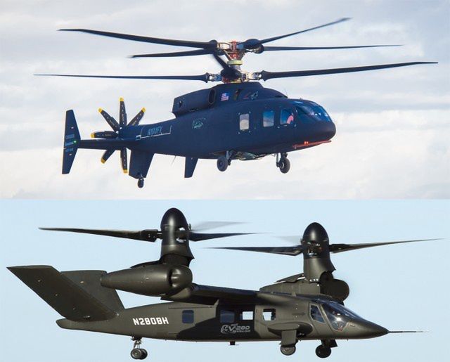 Konkurenci w programie FLRAA: SB-1 Defiant (u góry) i V-280 Valor (na dole).