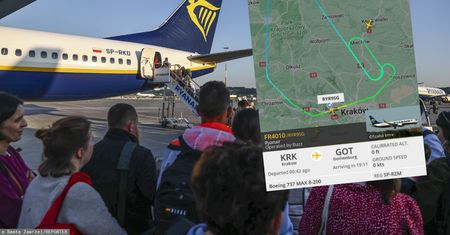 Pasażerowie przeżyli chwile grozy. Samolot zawrócił do Krakowa