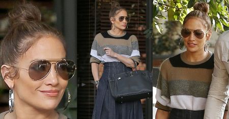 Jennifer Lopez lansuje modę na szerokie spodnie
