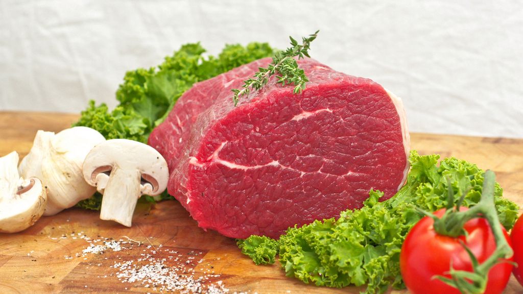 Surowy udziec wołowy (samo mięso, III klasa mięsa)
