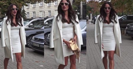 Elegancka Steczkowska spaceruje po Warszawie