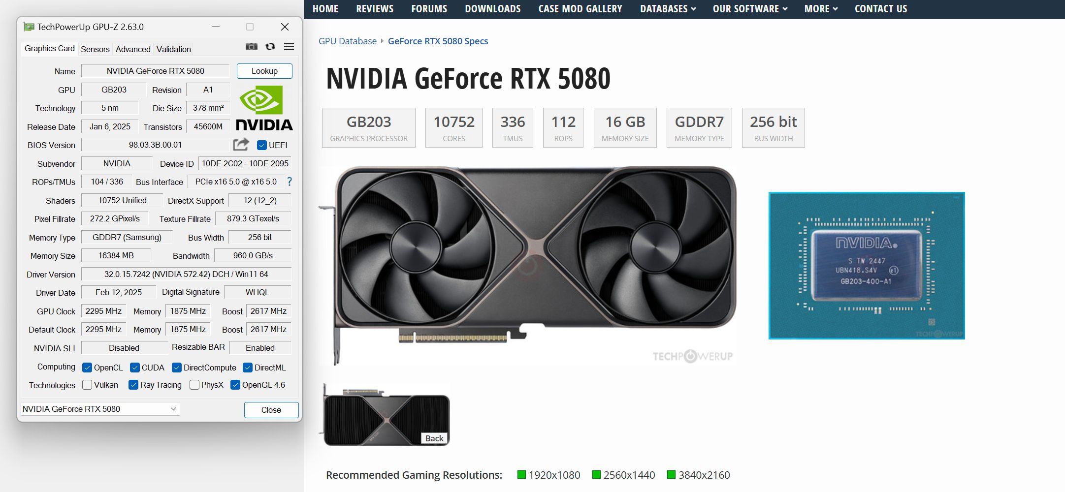 GeForce RTX 5080 - karta z mniejszą liczbą jednostek ROP