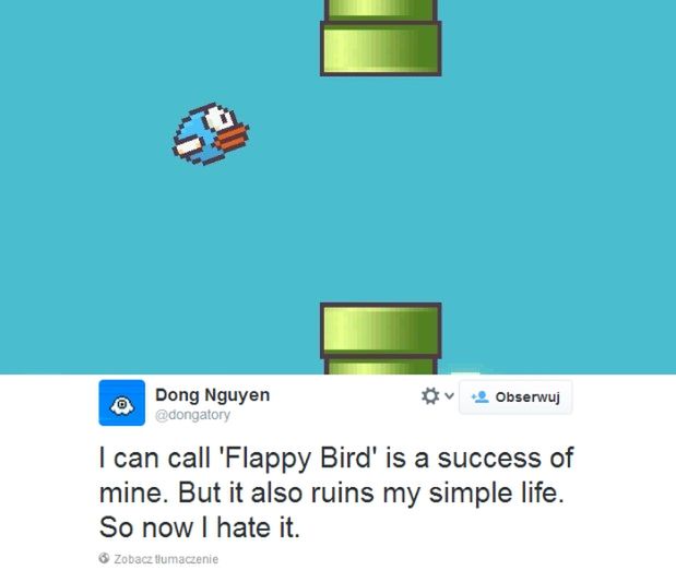 Twórca Flappy Bird chce usunąć grę ze sklepu. Zrujnowała mu życie [AKTUALIZACJA]