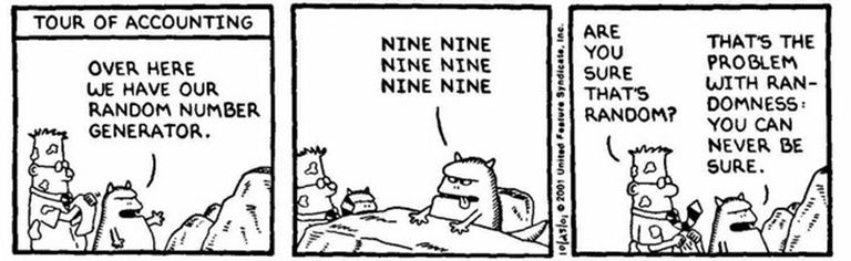 Losowość to trudna sprawa (źródło: dilbert.com)
