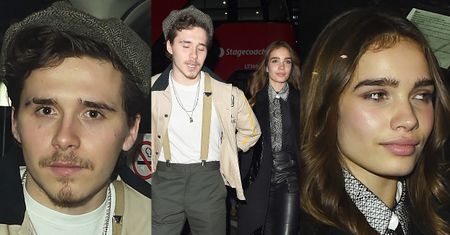 Modny Brooklyn Beckham wyprowadza dziewczynę z imprezy