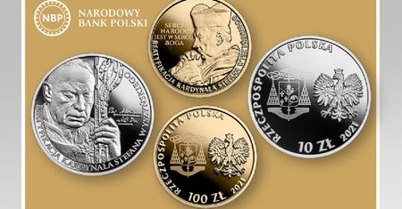 Będą nowe monety kolekcjonerskie. Tym razem z wizerunkiem kardynała Wyszyńskiego