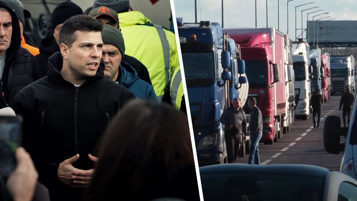 Trwa protest polskich przewoźników na granicy z Ukrainą