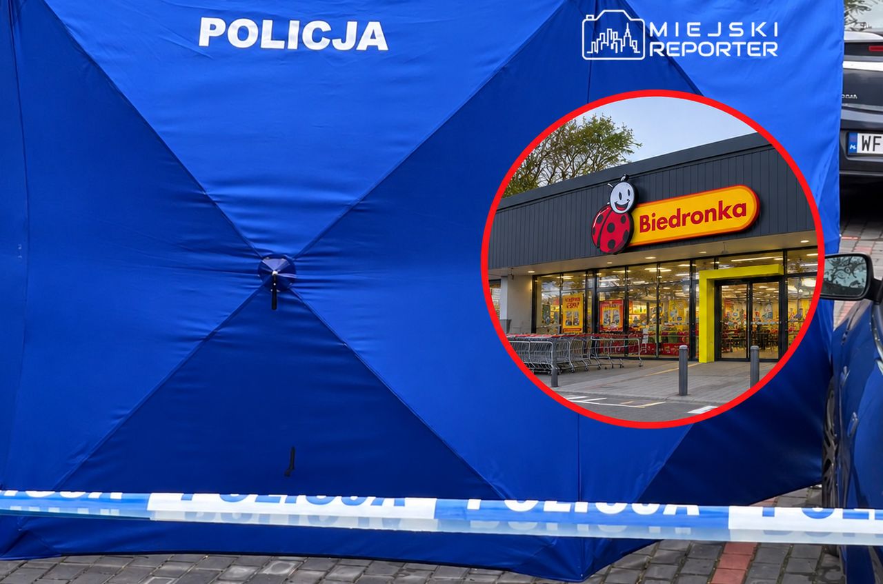 Tragedia w Biedronce na warszawskim Targówku. Nie żyje 46-letni mężczyzna. Sklep został zamknięty