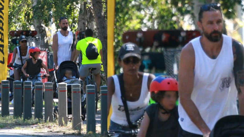 Aleksandra Szwed z rodziną nad morzem