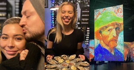 Romantyczne rendez-vous Sandry Kubickiej i Barona: ostrygi, SER Z KWIATAMI i wystawa dzieł van Gogha (ZDJĘCIA)