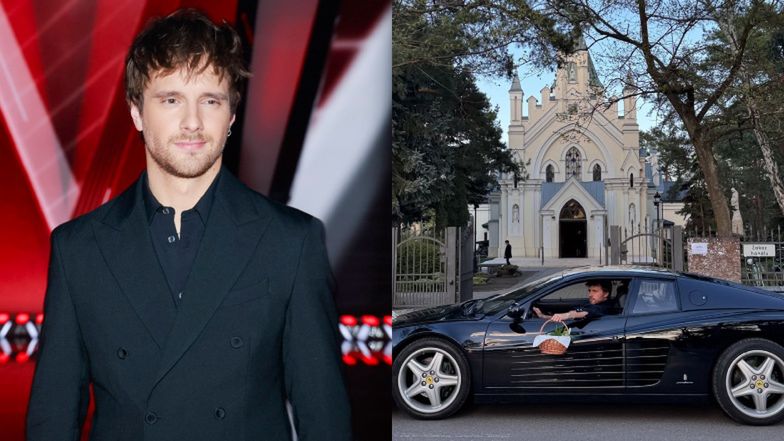 Maciej Musiał podlansował się za kierownicą swojego ferrari