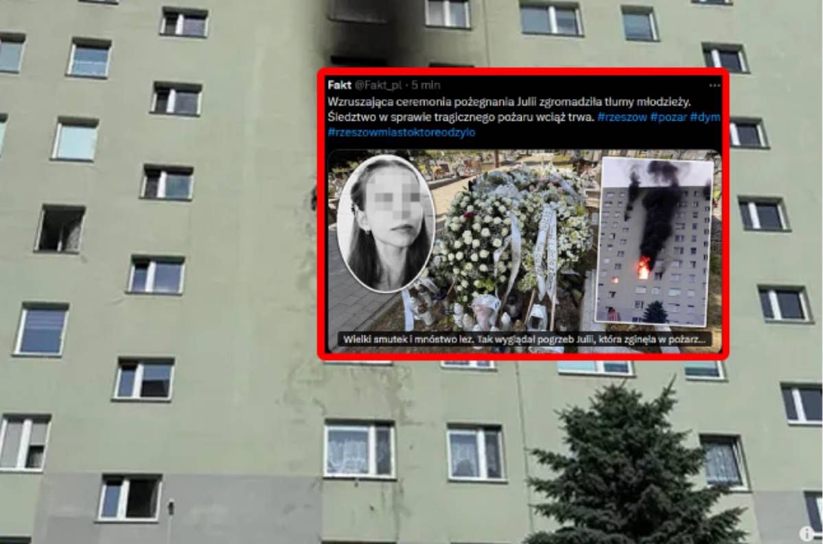 Tragiczny pożar w Rzeszowie. Tłumy pożegnały 14-letnią Julię