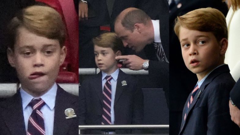 Finał Euro 2020: Siedmioletni książę George w garniturze ekscytuje się golem Anglików (ZDJĘCIA)