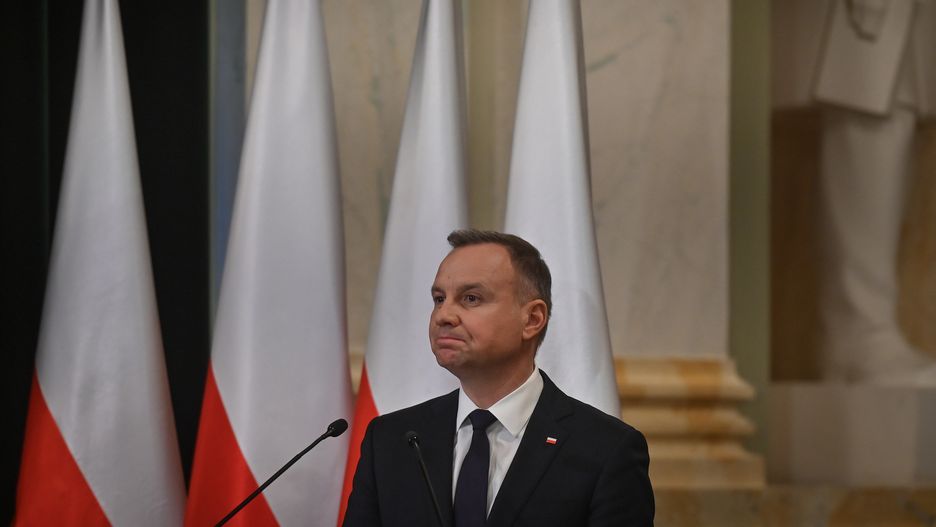 KRAKOW, POLAND - MARCH 24, 2023:
President of the Republic of Poland, Andrzej Duda, delivers an address to the participants, at the AGH University of Science and Technology in Krakow, on March 24, 2023, in Krakow, Poland.
President Duda joined the 50th anniversary celebration of the CYFRONET Academic Computer Center at the AGH University of Science and Technology in Krakow, honoring the distinguished employees with state decorations. (Photo by Artur Widak/NurPhoto via Getty Images)
