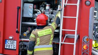 Grzybów: Pożar w domu jednorodzinnym