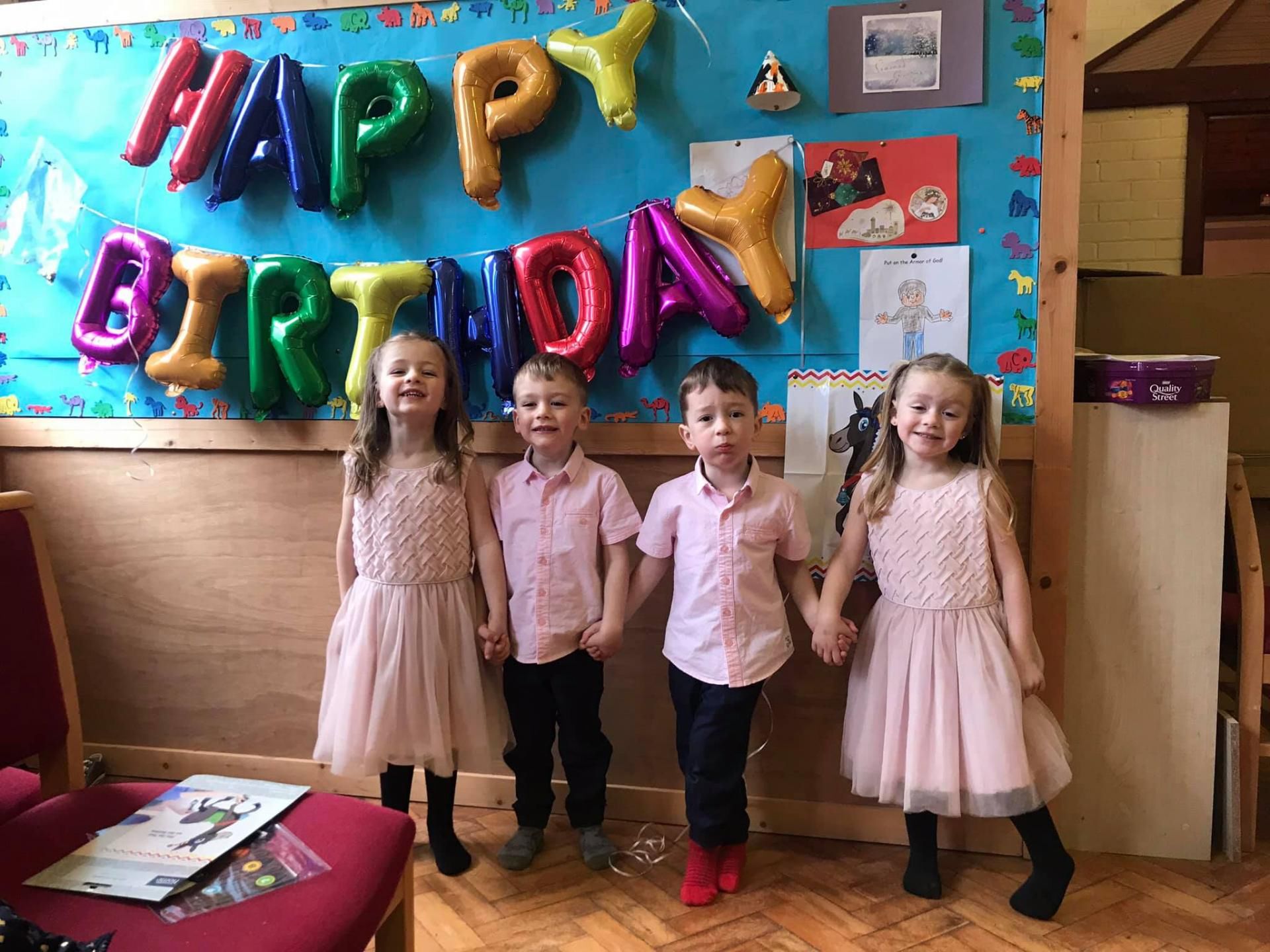 czwarte urodziny czworaczków