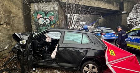 32-latek zginął po uderzeniu w wiadukt