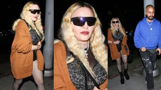 63-letnia Madonna w szortach i gorsecie zmierza na kolację u boku tajemniczego mężczyzny (ZDJĘCIA)