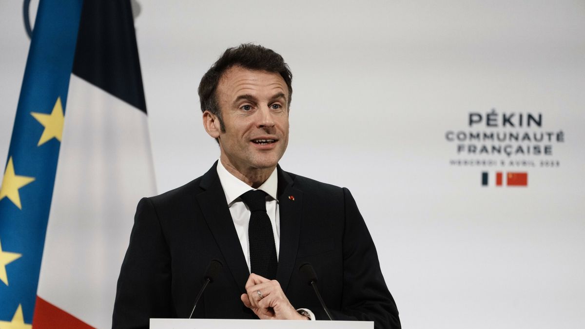 Prezydent Francji Emmanuel Macron z wizytą w Pekinie