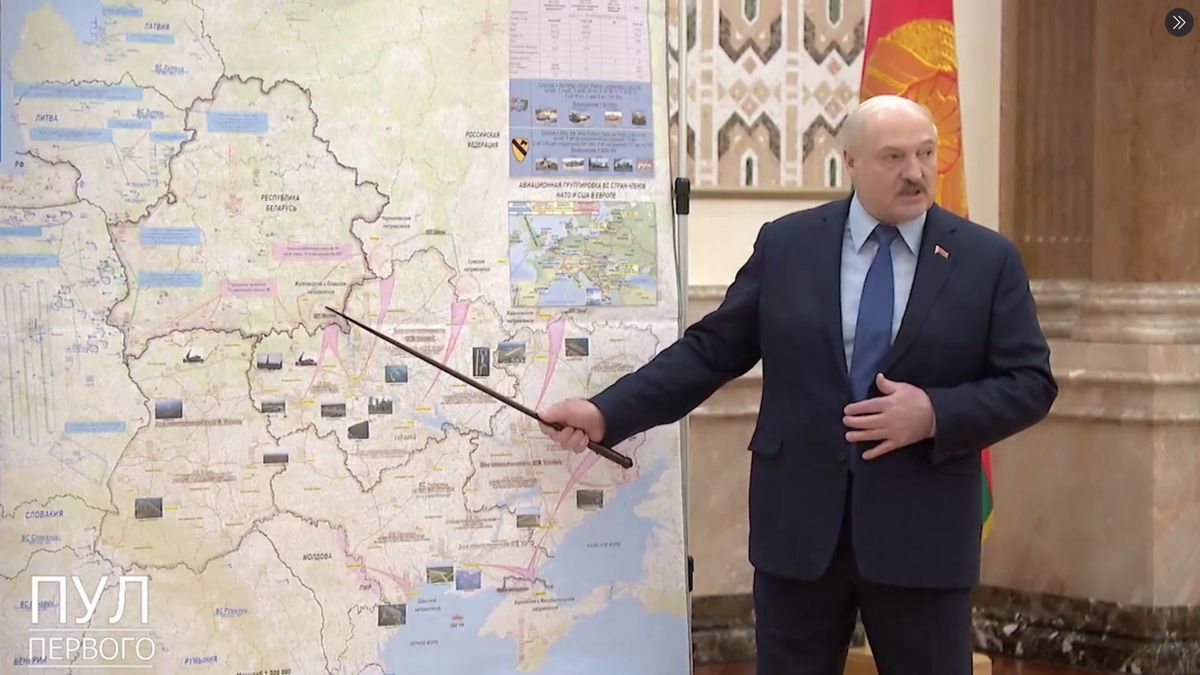 Łukaszenko pokazał mapę inwazji na Ukrainę. Jeden symbol zaniepokoił Mołdawię