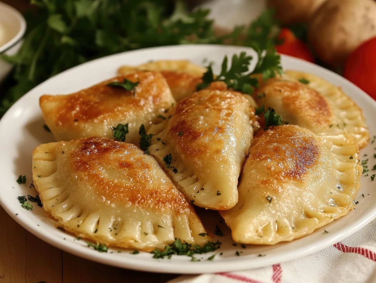 Smażone pierogi z kebabowym nadzieniem 