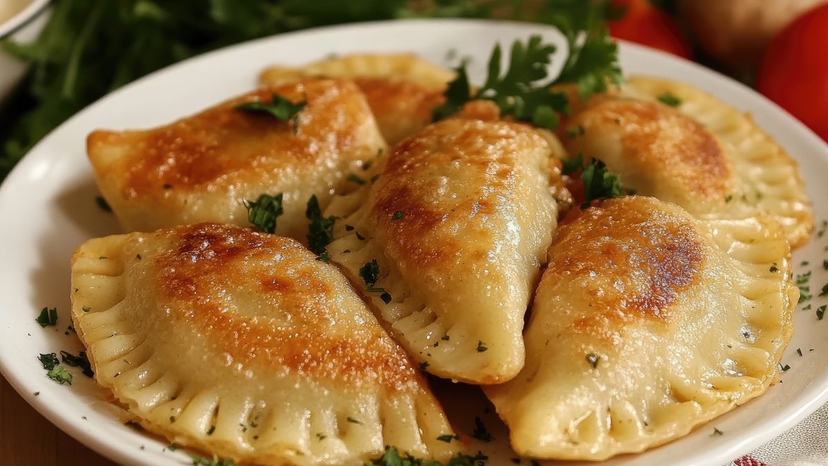 Smażone pierogi z kebabowym nadzieniem 