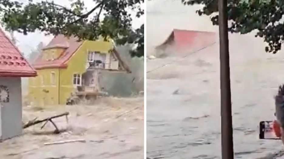 Zniszczony dom w Stronu Śląskim