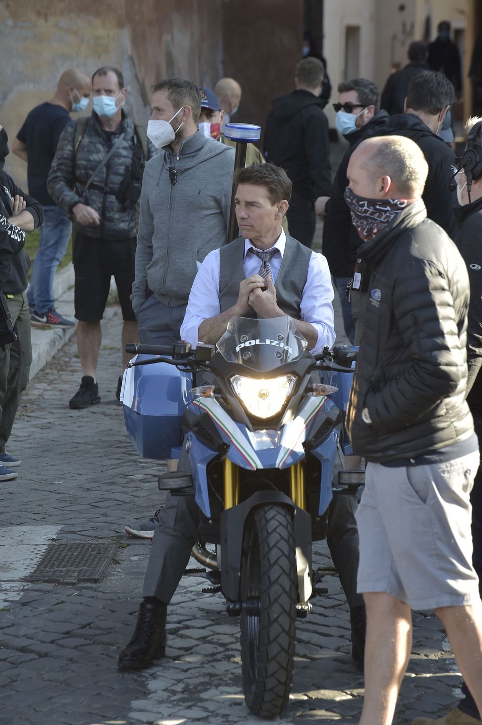 Tom Cruise na planie "Misson Impossible 7" w Rzymie