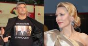 Wenecja 2018: Skandal na festiwalu. Włoski producent paradował na czerwonym dywanie z t-shirtem "WEINSTEIN JEST NIEWINNY"