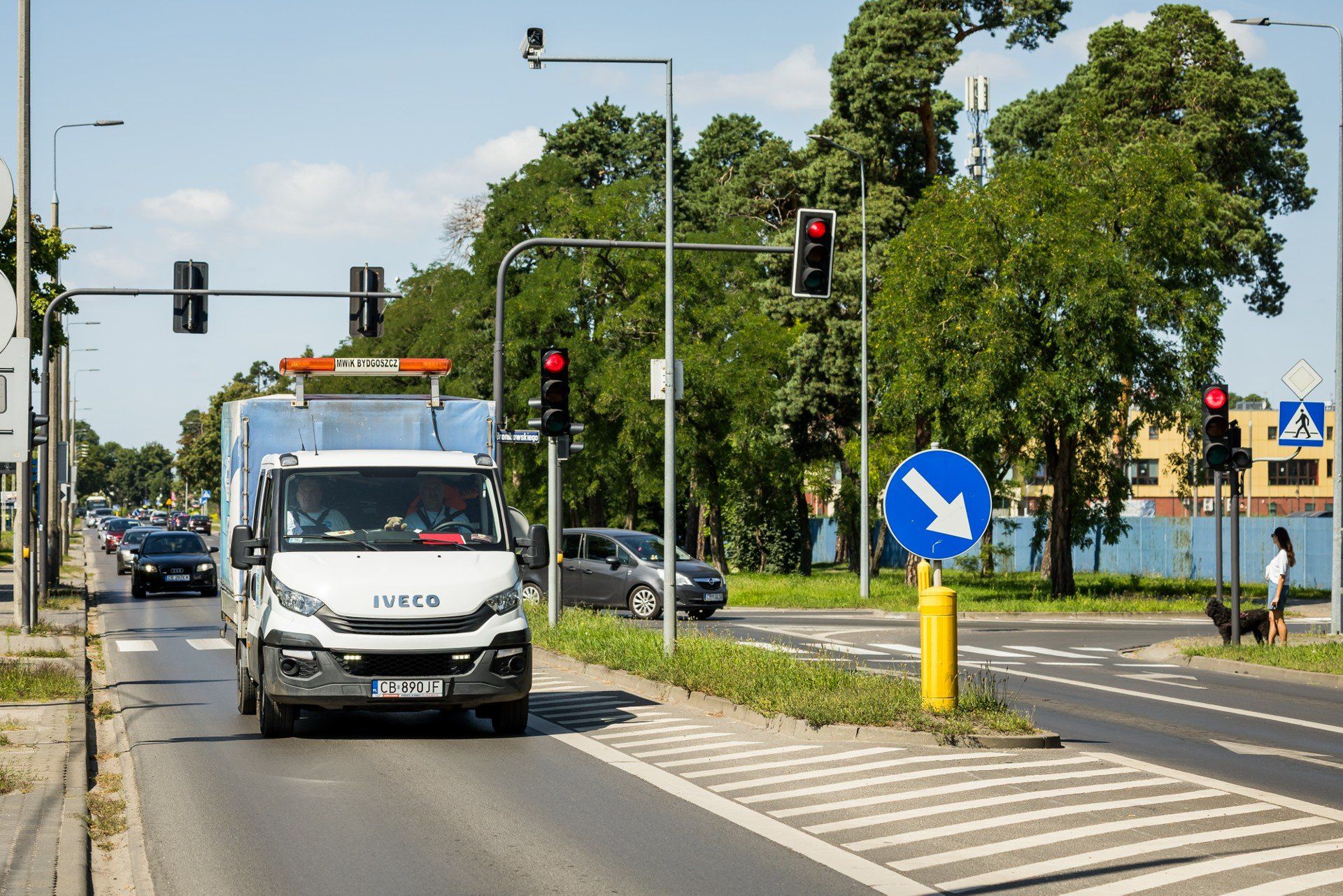 Skrzyżowanie ulicy Nakielskiej i Bronikowskiego w Bydgoszczy.