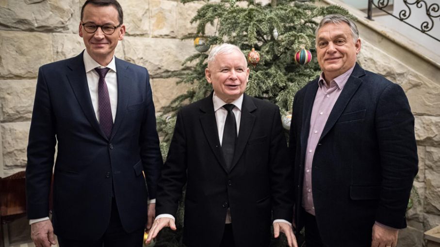 Mateusz Morawiecki, Jarosław Kaczyński, Viktor Orban