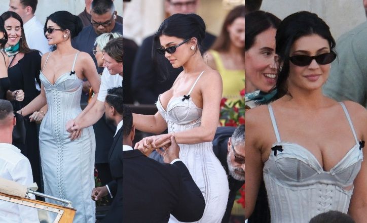 Kylie Jenner świeci "walorami" na ślubie Jeffa Bezosa