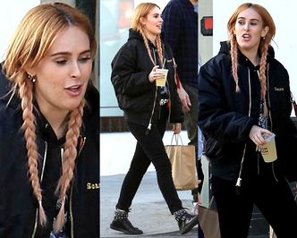 Rumer Willis i jej doczepione warkocze spacerują po Beverly Hills