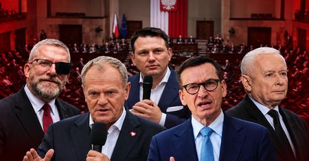 Nowy sondaż partyjny. Czerwona kartka dla koalicji, prawica ma 240 mandatów