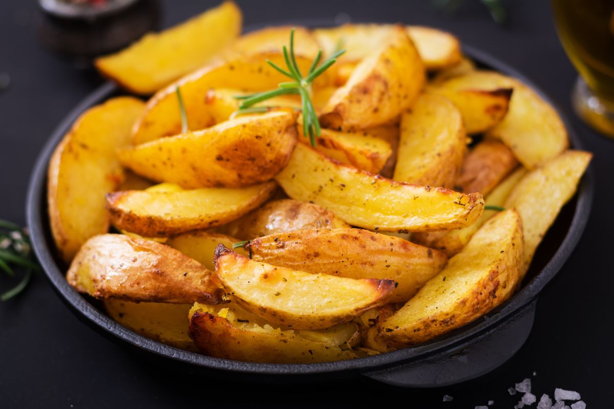 Roasted potatoes delicious like never before. I'm making them Greek style, and the family is going crazy with delight.