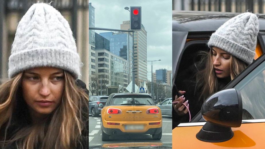 Julia Wieniawa przejeżdża na czerwonym świetle 