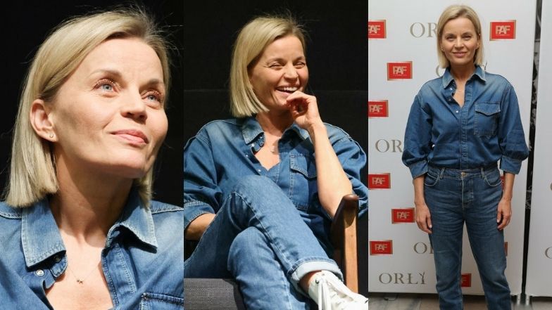 Małgorzata Foremniak prezentuje promienny wygląd na przeglądzie filmu do Orłów 2022
