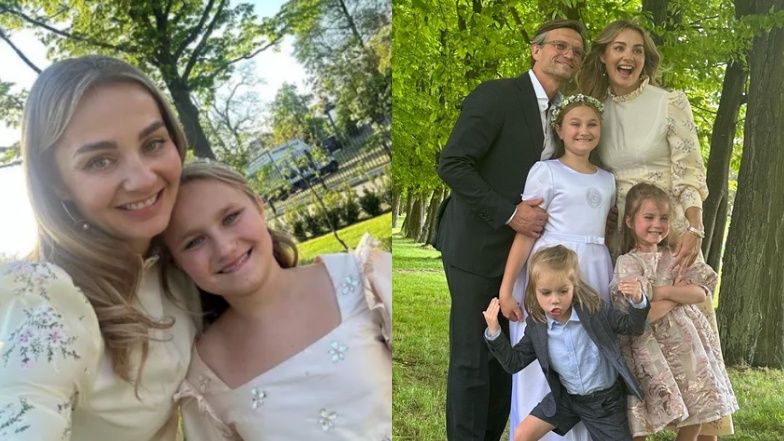 Za duże dekolty, za krótkie spódniczki-to tylko niektóre GRZESZKI, jakie popełniają celebryci z okazji PIERWSZEJ KOMUNII. (ZDJĘCIA)