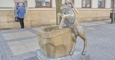 Koziołek wciąż suchy. Kiedy MPWiK uruchomi poidełko na deptaku?