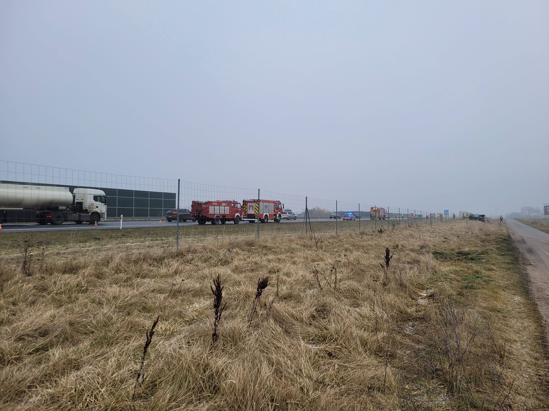 Trudne warunki na A1