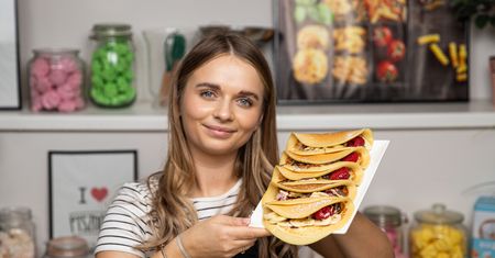 Pankejkowe tacosy robię na śniadanie i deser. Zawsze znikają w mgnieniu oka