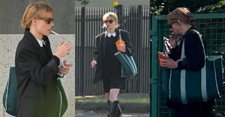 Roma Gąsiorowska podczas wiosennego spaceru zajada się fast-foodem i popala papierosa (ZDJĘCIA)
