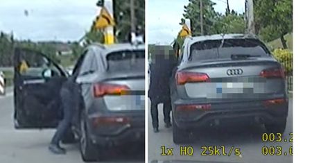 Auto "uciekło" kierowcy. Kuriozalne sceny na oczach policjantów