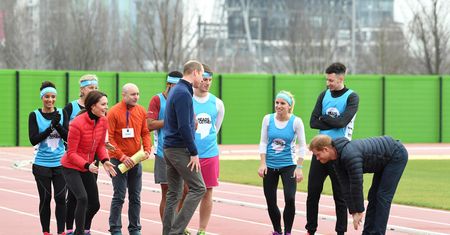 Kate, William i Harry pobiegli sprintem na 100 metrów! (ZDJĘCIA)